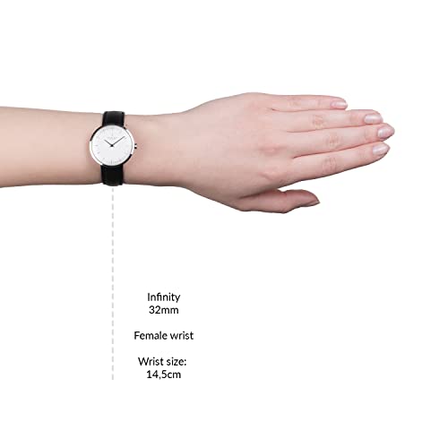 노드그린 스칸디나비아 디자인 여성용 시계 쿼츠 은 화이트 손목시계-610785