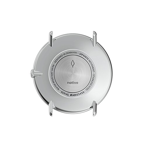 노드그린 스칸디나비아 디자인 시계 쿼츠 실버 블랙 손목시계-610786
