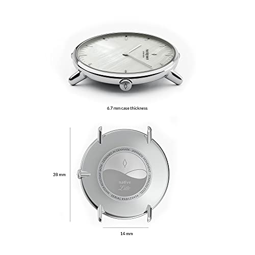 스칸디나비아 디자인 쿼츠 실버 화이트 손목시계-610792