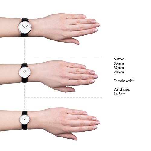 스칸디나비아 디자인 쿼츠 실버 화이트 손목시계-610793
