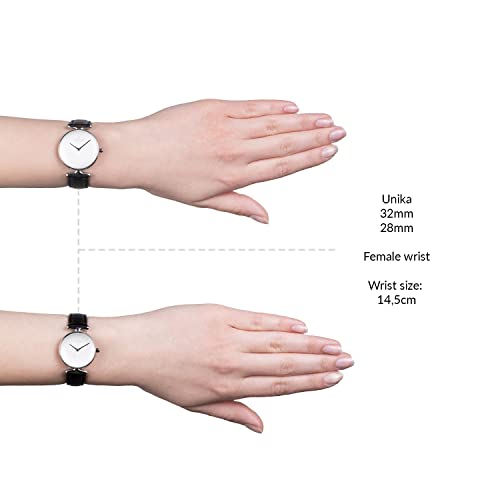 스칸디나비아 디자인 여성용 쿼츠 골드 실버 손목시계-610795
