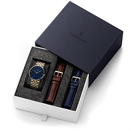 스칸디나비아디자인 쿼츠 골드 블루 손목시계-610805