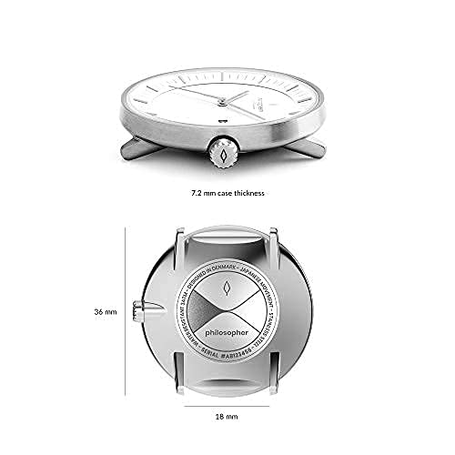 스칸디나비아 디자인 쿼츠 실버 화이트 손목시계-610807