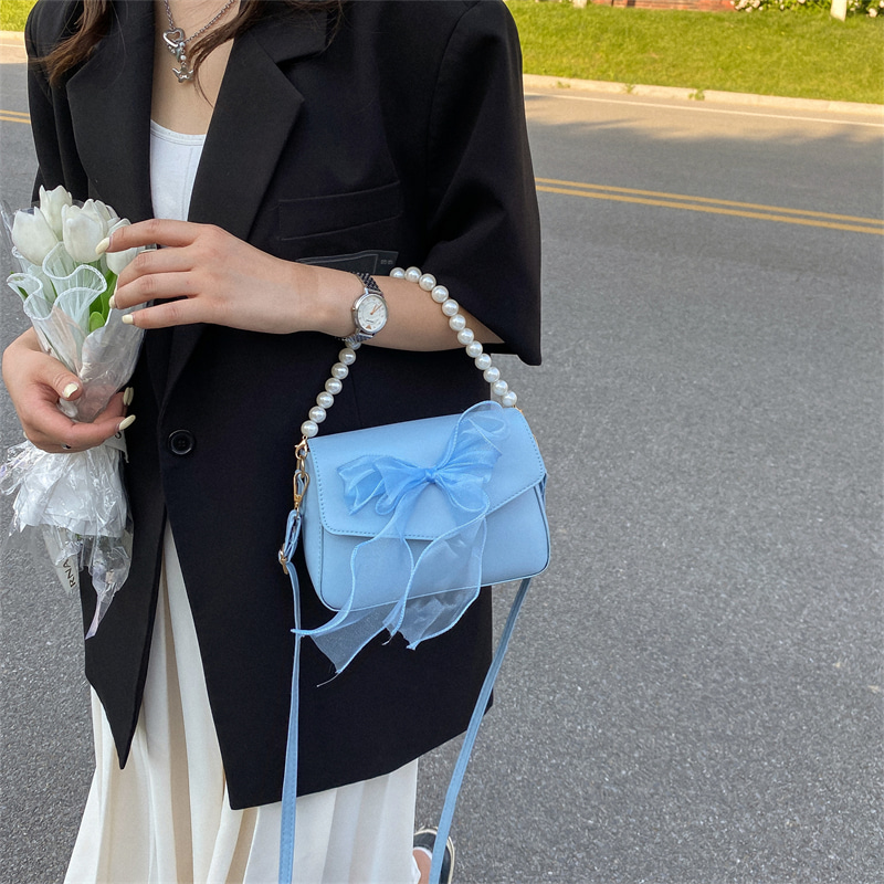 여성가방 리본 스카프 장식 작은 가방패션 캐주얼 코디 스위트