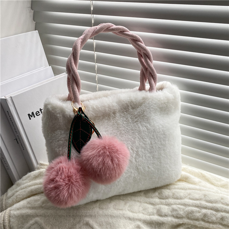 여성가방 뽀글이 가방 봄여름밍크뽀글이 귀여운 크로스백 겨울