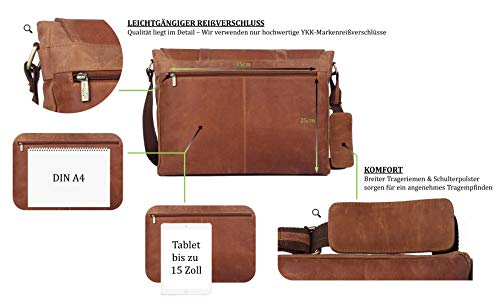 독일 가방 가죽 노트북 숄더백 노트북 17 인치 가죽 서류 비즈니스 노트북 대형