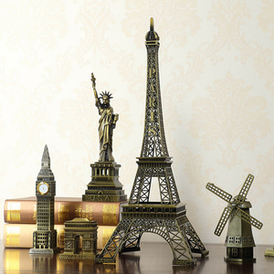 세계건축물 랜드마크 미니어쳐 빈티지 월드 건축 모형 진열장 파리 에펠탑 홈스테이-22293192490032
