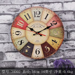 인테리어 인기 예쁜 벽시계 벽시계 벽시계 벽걸이 벽장식 창의적 시계 아메리카노 원형-503313