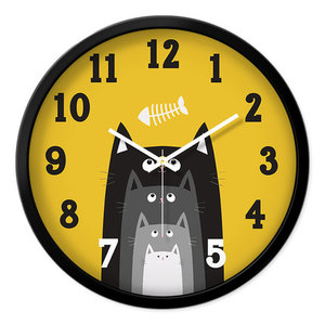 고양이 벽시계크리에이티브 캣츠 시계 괘종 거실 침실 쿼츠 시계-519565