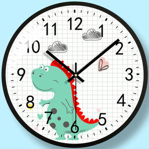 캐릭터 동물 벽시계초 벽시계 거실 시계 가정용 캐릭터 공룡 벽시계-519793