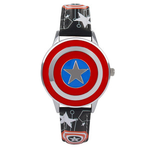 캐릭터 손목시계 캡틴 아메리카 시계 키즈 마블 초등학생 방수 플랩-523281