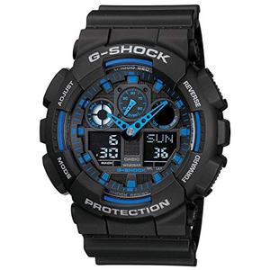 카시오 시계 지샥 G-Shock GA100-1A2 Ana-Digi Speed Indicator Black Dial 남성 Watch  미국출고 -537964