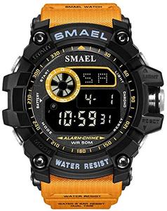 남성 시계s Large Dial 아날로그 Digital Watch Casual Sport Watch Multifunction Military Watch with LED Light  미국출고 -538131