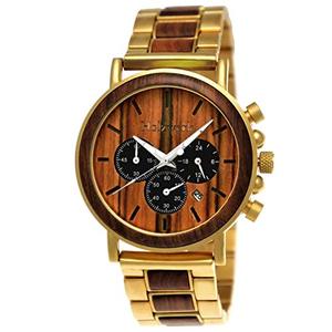 나무손목시계 수제 Holzwerk Germany® 남성용 에코 내추럴 우드시계 그래프 아날로그 쿼츠시계 다이얼-550336