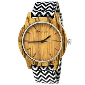 나무손목시계 수제 Holzwerk Germany® 여성용 남성용 Boho 내추럴 나무시계 손목시계 컬러풀 -550284