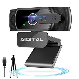 Aigital 1080P 웹캠 화상수업 with 마이크 Camera for Computer with Covered, USB 웹캠 화상수업 for 기록 Calling Conferencing Gaming, PC 웹캠 화 미국출고 -551935