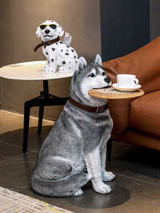 도베르만 테이블 침대사이드테이블 동물장식 강아지 의자 거실 플로어 사무실 장식품 집들이 선물세트-552499