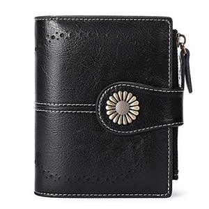 SENDEFN Small Women Wallet Genuine Leather Bifold Purse with ID Window  미국출고-560304
