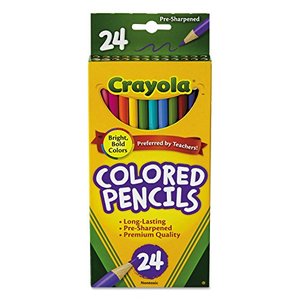 크레욜라 제품 소개-크레욜라-Pencils Long Cannon Woodcase Color, 3.3mm, 24 Assorted Colors / Set-Sold as 1 Set-Presharpened Points. - 미국출고 -564131