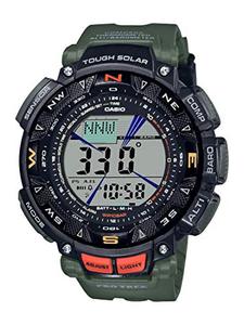 카시오 손목시계 Mens Quartz Sport Watch with Resin Strap, Green, 27 (모델 - PRG-240-3CR) 미국출고 -564567