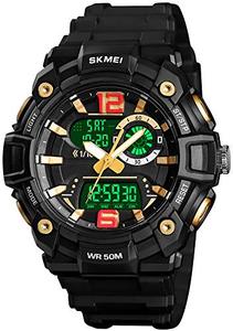 큰 다이얼 디지털 방식으로 시계 S 충격 남자 군 육군 시계 물 저항하는 LED 스포츠 시계 미국출고 -564491