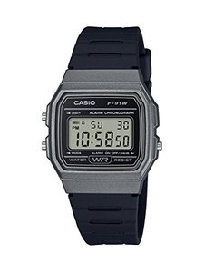 카시오 손목시계 Mens Classic Quartz Watch with Resin Strap, Black, 19.25 (Model - F-91WM-1BCF) 미국출고 -564463