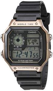 카시오 손목시계 남성용  배터리 쿼츠 시계 , 블랙, 21 (모델 - AE-1200WH-5AVCF) 미국출고 -564568