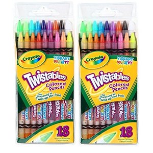 크레욜라 18ct Twistables 색연필 (2 팩) 미국출고 -564355