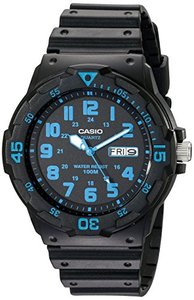 카시오 손목시계 남녀공용 MRW200H-2BV Neo-Display Black Watch with Resin Band 미국출고 -564438