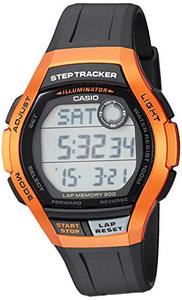카시오 손목시계 Mens Step Tracker 스테인리스 스틸 쿼츠 스포츠 시계 , 블랙, 22 (모델 - WS-2000H-4AVCF) 미국출고 -564445