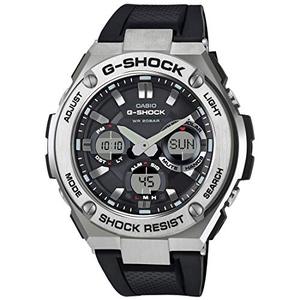 카시오 손목시계 Mens G Shock 스테인리스 스틸 쿼츠 시계 , 블랙, 26.8 (모델 - GST-S110-1ACR) 미국출고 -564450