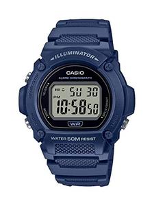 레진 스트랩이있는 카시오 손목시계 Quartz Fitness Watch, 블루, 25.5 (모델 - W-219H-2AVCF) 미국출고 -564391
