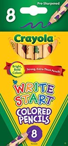 크레욜라 Write Start 색연필, Classic Colors, 8 색, Assorted (CYO684108) 미국출고 -564239