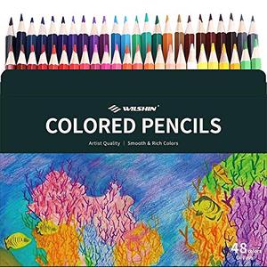 색연필 48 색 세트-소프트 코어 어른과 어린이를위한 미리 깎은 드로잉 연필… 미국출고 -564218