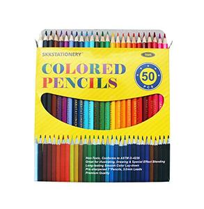 SKKSTATIONERY 50Pcs 색연필, 50 가지 생생한 색상, 스케치 용 드로잉 연필, 예술, 색칠하기 책, 크리스마스 할로윈 선물 미국출고 -564256
