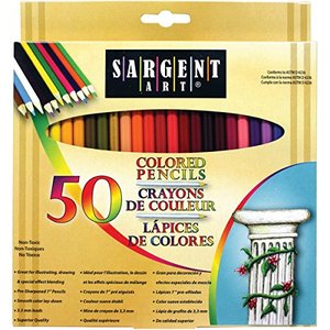 Sargent Art 프리미엄 컬러링 펜슬, 50 가지 색상 팩, 22-7251 미국출고 -564290