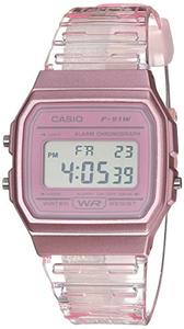 스트랩 카시오 손목시계 쿼츠 시계, 핑크, 20 (모델 - F-91WS-4CF) 미국출고 -564379