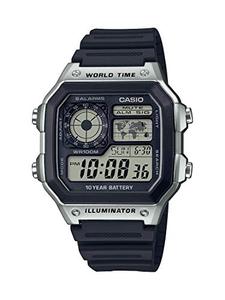 카시오 손목시계 남성용  배터리 쿼츠 시계 , 블랙, 21 (모델 - AE-1200WH-1CVCF) 미국출고 -564589