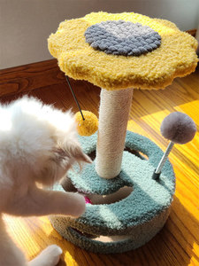 고양이집  고양이 기어가 고양이 집 작은 고양이 나무 기둥이 하나 검마 장난감 캣 기둥잡이-575714