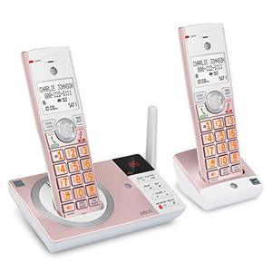 AT&amp;T CL82257 DECT 6.0 Expandable Cordless 레트로 클래식 전화기 with Answering System and 2 Handset Rose Gold  미국출고-577798