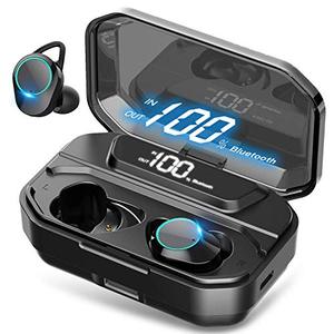 Xmythorig Ultimate True Wireless Earbuds Bluetooth 5.0 헤드폰 스포츠용 IPX7 방수 이어폰 110H 재생 시간 3300mAh 충전 케이스 포함 579769 미국출고 이어폰