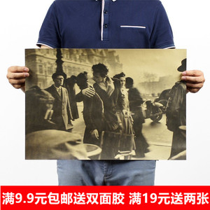 빈티지 레트로 영화 포스터 앞 키스 클래식바 커피 581471 인테리어포스터