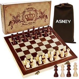 독일 마그네틱 체스 세트 나무 보드 게임 세트 수제 체스 조각-600656