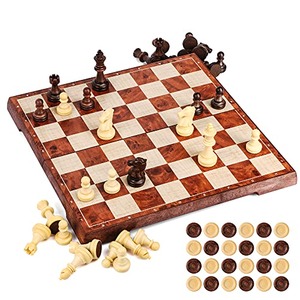 독일 마그네틱 체스 세트 접이식 체스 보드 휴대용-600671