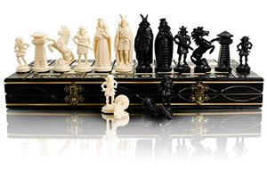 독일 체스 세트 목판 플라스틱 바이킹 스파르타 중세 체스말-600675