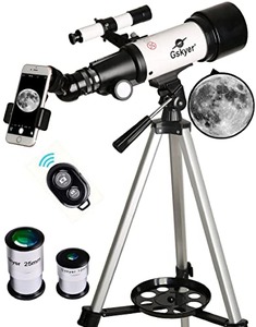 Gskyer 70mm 조리개 400mm AZ 마운트 굴절 휴대 가방 전화기 어댑터 및 무선 리모컨 포함 여행 603375 미국 천체 망원경 천문 별자리