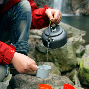 캠핑 주전자 야외 캠핑 등산 낚시 휴대용 커피포트 0.8L 피크닉-605758