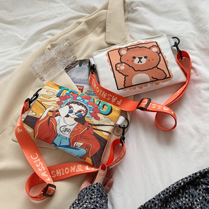 여성가방 봉투 가방 봄 파우치 큐티 캐릭터 숄더백 크로스백