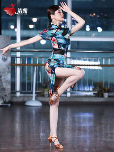 댄스스포츠 라틴댄스 의상 여성 라틴댄스 스커트 트레이닝복