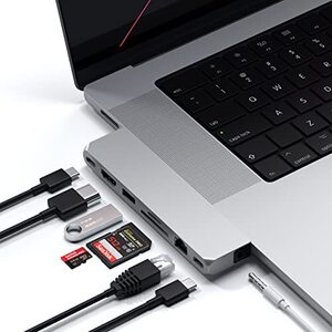 사테치 Pro Hub Max 어댑터 - USB4, USB-A 데이터, USB-C 데이터, 기가비트 이더넷, SD/Micro SD 포트 미국 멀티포트-622678